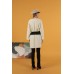 Petek Kumaş Garnili Oversize Kadın Sweat-Ekru