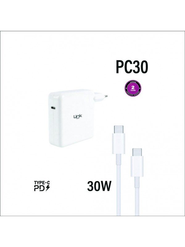 LinkTech PC30 Safe USB-C PD 30W Type-C Çıkışlı Kablolu Set Şarj Alet… LinkTech PC30 Safe USB-C PD 30W Type-C Çıkışlı Kablolu Set Şarj Alet…