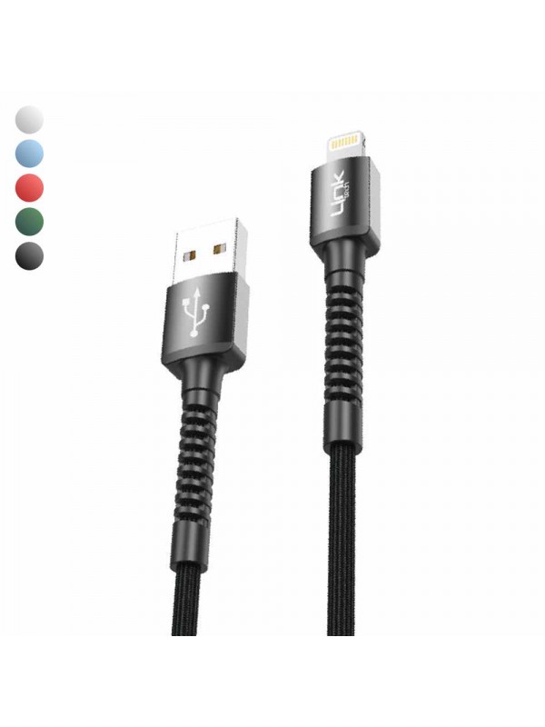 LinkTech K550 Lightning-USB Metal Başlı Data/Şarj Kablosu 3A 1mt&hellip;