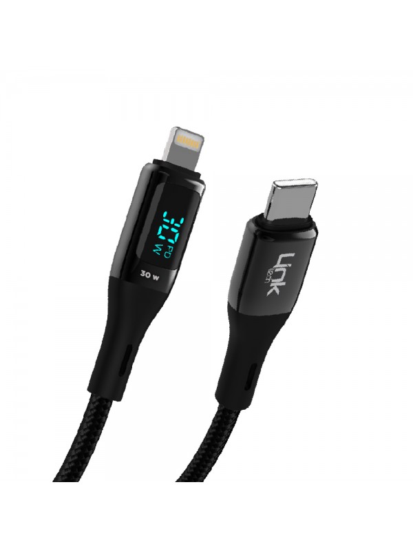 LinkTech K683 Dijital Göstergeli Type-C - Lightning 30W Data ve Şarj Kab… LinkTech K683 Dijital Göstergeli Type-C - Lightning 30W Data ve Şarj Kab…
