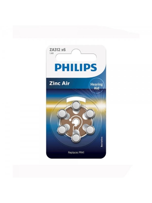 Philips ZA312 x6 PR41 İşitme Cihazı 1.4V Pil 6lı Paket 12 Numara… Philips ZA312 x6 PR41 İşitme Cihazı 1.4V Pil 6lı Paket 12 Numara…
