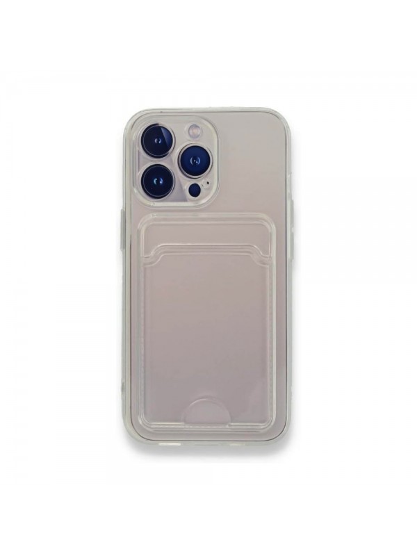 iPhone 15 Pro Kılıf Cardy Şeffaf Kartlık Cepli Kapak&hellip;