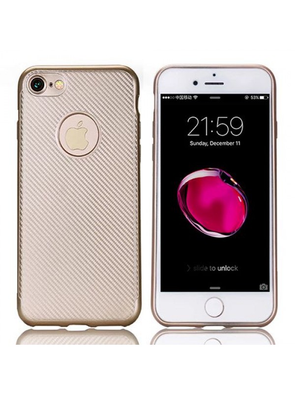 FitCase iPhone 7-8 Carbon Desen Arka Kapak Gold&hellip;