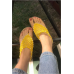 Mayya Sarı Örgülü Sandalet