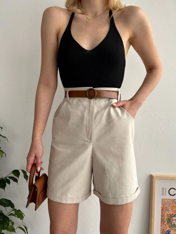 Gabardin kumaş şort&hellip;